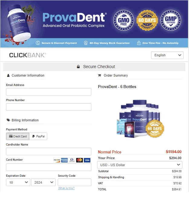 ProvaDent-Secure-Checkout